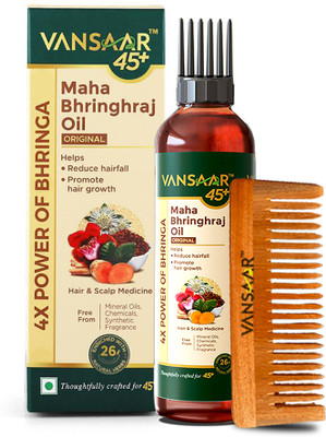 VANSAAR Maha Bhringraj Hair Oil Ayurvedic Clinicall Proven for Hairfall Control Hair Oil(200 ml)