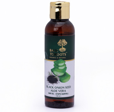 BACK TO ROOTS Black Onion Seed & Aloe Vera Hair Oil - 100 ML Hair Oil(100 ml)