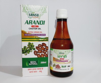 Sansu Castor Oil (Arandi Oil) for Skin & Hair Oil (200ml*5) Hair Oil(1000 ml)