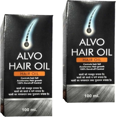 DOOMSDAY ALVO HERBAL HAIR OIL FOR LONG & SHINEE REGROWTH HAIR PACK OF - 2 Hair Oil(200 ml)