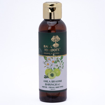 BACK TO ROOTS Organic Amla, Brahmi & Bhringraj Hair Oil – 250ml Hair Oil(250 ml)