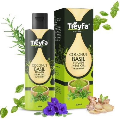 TREYFA Basil heaven heal oil for skin, hair & body care Mystic healing meditation oil Hair Oil(200 ml)