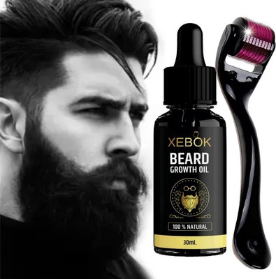 Xebok Beard Hair Growth Oil with Beard Activator Derma Roller Combo Hair Oil(30 ml)