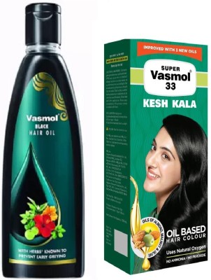 VASMOL Black Hair Oil 100 ML + KESH KALA OIL 100ML Hair Oil(200 ml)