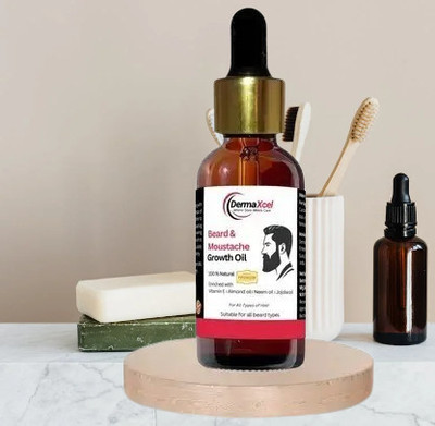 DermaXcel DermaZion Beard & Moustache Growth Oil for Men Hair Oil(30 g)