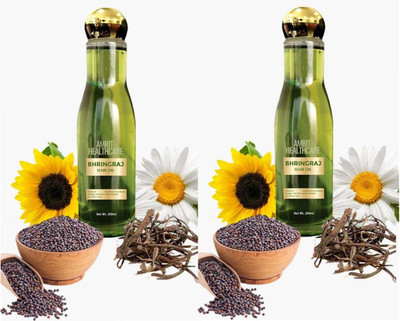 Amrit Healthcare Bhringraj Herbal (hair fall control) pack of 2 Hair Oil(400 ml)