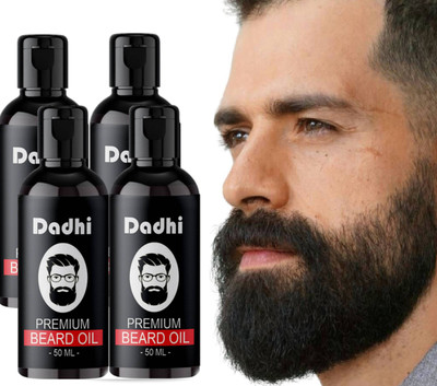 Dadhi BK Beard Hair Growth Oil 50ml Pack of 4 – Thick & Attractive Beard Hair Oil(50 ml)