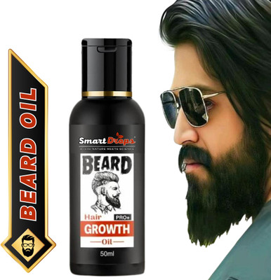 Smartdrops Pure Beard Growth Hair Oil 100% Natural Oil Used Beard Oil (50 Ml) Hair Oil (50 Ml) For Rs. 65