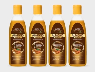 ALTOS Almond Hair Oil Enriched with Pure Almond (Non-Sticky), Prevents Hair Fall Hair Oil(400 ml)