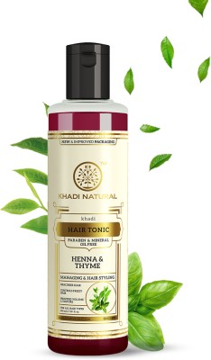 KHADI NATURAL Henna & Thyme Hair Tonic Hair Oil(210 ml)