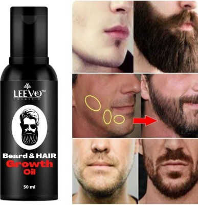 LEEVO BEARD AND HAIR GROWTH OIL Hair Oil (50 ml) Hair Oil(50 ml)