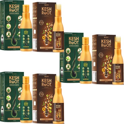 DOOMSDAY DD KESHROOT HERBAL HAIR OIL & SHAMPOO HAIR CARE COMBO PACK OF (200ml x 3) Hair Oil(600 ml)