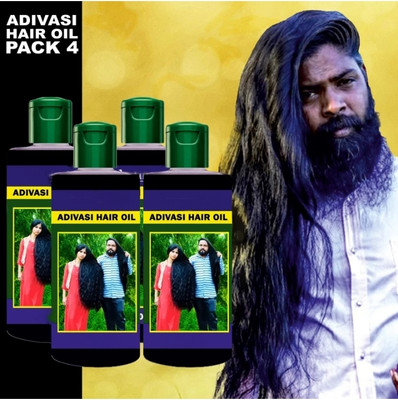 Adivasi HAIR OIL FOR LONG HAIR BIUE 100ML @4 PACK OF 4 Hair Oil(400 ml)