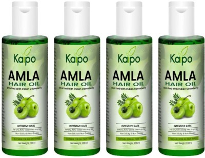 KAIPO Hair Oil for Long, Healthy and Strong Hair - 200 ml (pack of 4) Hair Oil(800 ml)