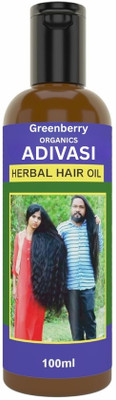 Greenberry Organics Adivasi Herbal Hair Oil for Hair Growth & Hair Fall Control – 100ml Hair Oil(100 ml)