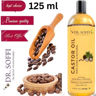 DR SOFFI Cold Pressed Extra Virgin Castor Oil For Hair Growth | Nourishing Hair Hair Oil(125 ml)