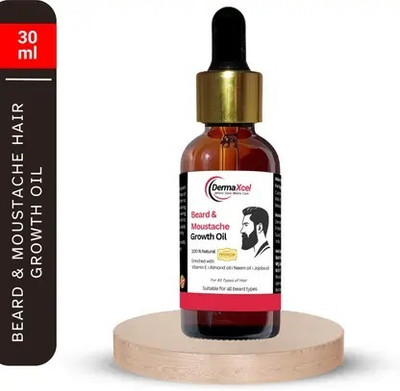 DermaXcel l Beard & Moustache Growth Oil – Premium Natural Ingredients Hair Oil(30 g)