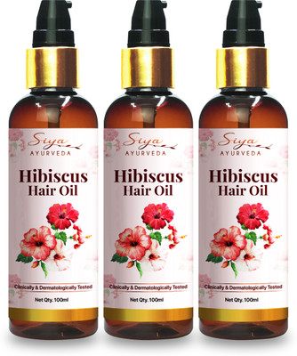 Siya Ayurveda Hibiscus Ayurvedic for Growth, Improve Scalp Health Herbal Solution Hair Oil(300 ml)