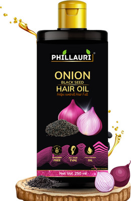 Phillauri Onion Hair Oil with Black Seed Extract | Smooth Texture and Easy to Apply Hair Oil(250 ml)