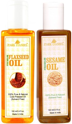 PARK DANIEL Premium Flaxseed oil and Sesame oil combo of 2 bottles of 100 ml (200ml) Hair Oil(200 ml)