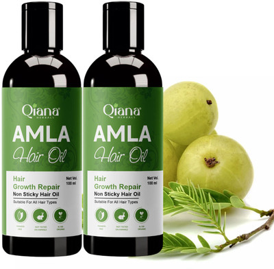 Qiana Amla Hair Oil – Smoothens Hair & Reduces Frizz - Pack of 2 Hair Oil(100 ml)