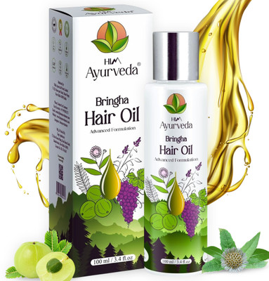 HIM AYURVEDA Advanced Bringha (Bhringraj) for Nourish Scalp & Reduce Breakage. Hair Oil(100 ml)