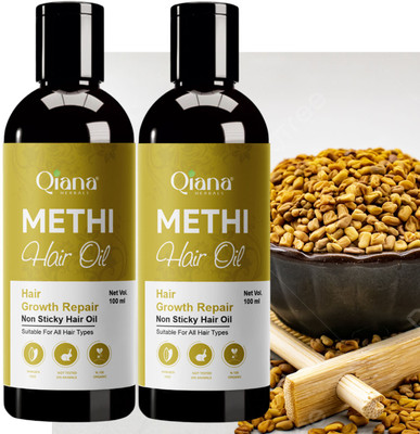 Qiana Methi Hair Oil – Softens Hair & Adds Natural Shine - Pack of 2 Hair Oil(100 ml)
