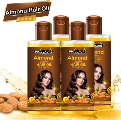 Phillauri Almond Oil Provides Hair Damage Protection Hair Oil(400 ml)