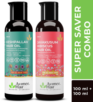 Avimee Herbal Keshpallav Hair Oil (100mL) + Javakusum Hair Oil (100mL) (Super Saver Combo) Hair Oil(200 ml) Avimee Herbal Keshpallav Hair Oil (100mL) + Javakusum Hair Oil (100mL) (Super Saver Combo) Hair Oil(200 ml)