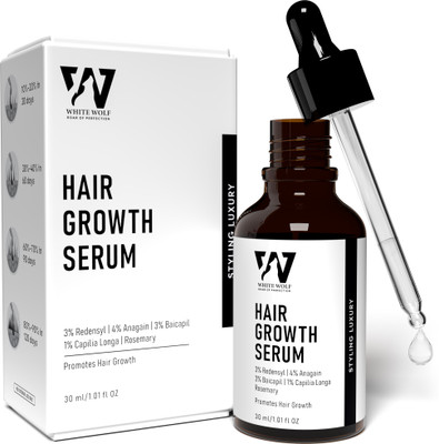 White Wolf Hair Growth Serum With 3% Redensyl, 4% Anagain, 3% Baicapil, 1% Capilia longa Hair Oil(30 ml)