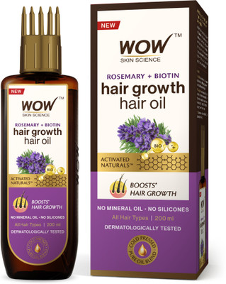 WOW SKIN SCIENCE Rosemary with Biotin Hair Growth Oil | Stimulates New Hair Growth Hair Oil(200 ml)