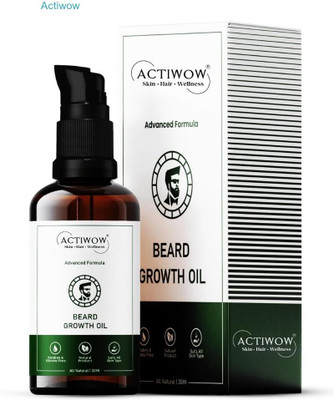 ACTIWOW Beard Growth Oil for Intense Overnight Beard Repair Hair Oil(30 ml)