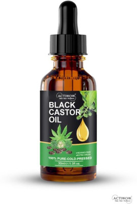 ACTIWOW Black Castor Oil For Hair & Beard Care Hair Oil(30 ml)
