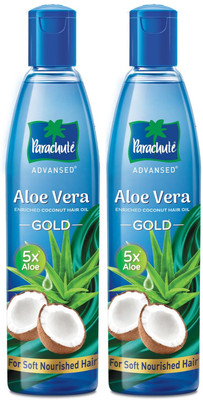 Parachute Advansed Aloe Vera Coconut Hair Oil GOLD, 5X Aloe Vera, Makes hair Sooperr soft Hair Oil(800 ml)