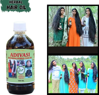Growkesh Bhringraj Oil for Strong and Healthy Growth, Nature's Secret for Gorgeous look Hair Oil(100 ml)