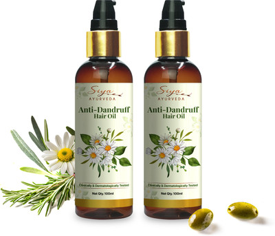 Siya Ayurveda Anti-Dandruff Oil, Ayurvedic Treatment for Healthy Scalp, Dandruff Free Hair Oil(200 ml)