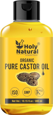 Holy Natural Organic Cold Pressed Castor Hair Oil(300 ml)