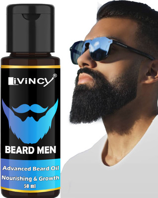 Livincy Supreme Quality Beard Growth Oil With Advanced Formula Based beard  Hair Oil(50 ml)