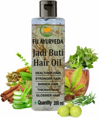 FIJ AYURVEDA Jadi Buti Hair Oil for Hair Fall Control & with Natural Herb for Men & Women – Hair Oil(200 ml)