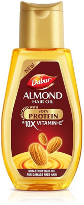 Dabur Almond Hair Oil | Provides Damage Protection | With Keratin & 10X Vitamin E Hair Oil(500 ml)