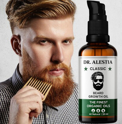 dr. alestia 7X Easy to Grow Beard Growth oil with Jojoba & Almond Based Beard Oil  Hair Oil(30 ml)