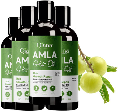 Qiana Amla Hair Oil – Prevents Premature Greying Naturally - Pack of 4 Hair Oil(100 ml)