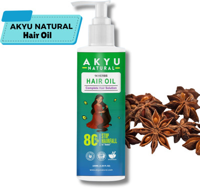 Akyu-Natural Hair Oil With Neem and Tea Tree for Dandruff Hair Oil(100 ml)