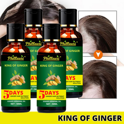 Phillauri Ginger Germinal 5 DAYS Hair Oil for Shiny Hair, Long & Dandruff Control  Hair Oil(200 ml)