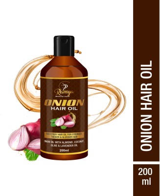 Ramya beauty care Scent Almond Onion, Black Seed Hair Growth - Controls Hair Fall No Mineral Hair Oil(200 ml)