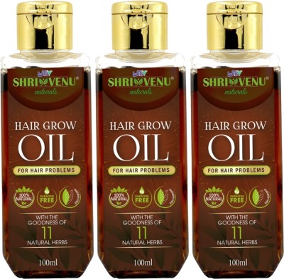 YTM Shri venu Oil Reduce Hair Fall & improve growth natural ingredients pack of 3 Hair Oil(300 ml)