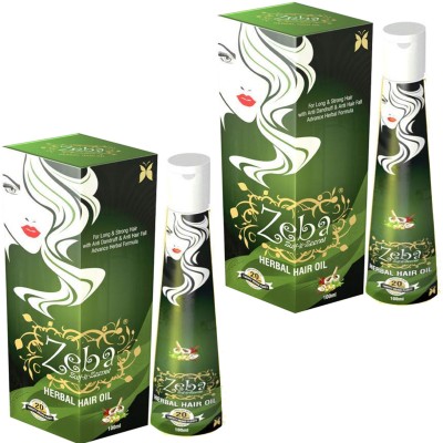 ZEBA Reduce Hair Fall, Anti Dandruff, Organic, Herbal Ingredients pack of 2 Hair Oil(100 ml)