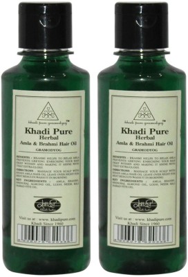 KHADI Pure Herbal Amla & Brahmi  Hair Oil(420 ml)