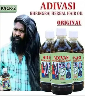 Adivasi New_Fk_AYURVEDIC JADIBUTTI MIXED PURE AYURVEDIC BHRINGRAJ Hair Oil(750 ml)