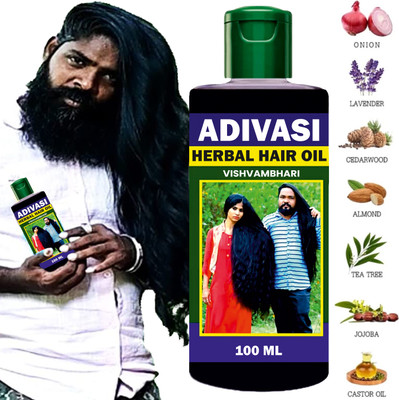 Adivasi Hair Care oils Use it daily to say goodbye to, hair falll, frizz Hair Hair Oil(100 ml)